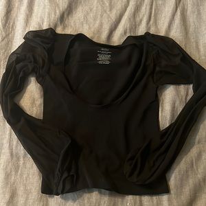 Free people intimately m/lg shear long sleeve top